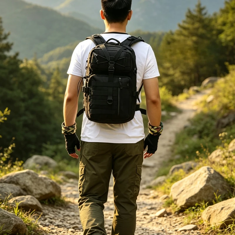 New Assault Tactical Backpack, Outdoor Cycling Hiking Daypack, Durable Travel Rucksack, Scratch-Resistant for Men Sports