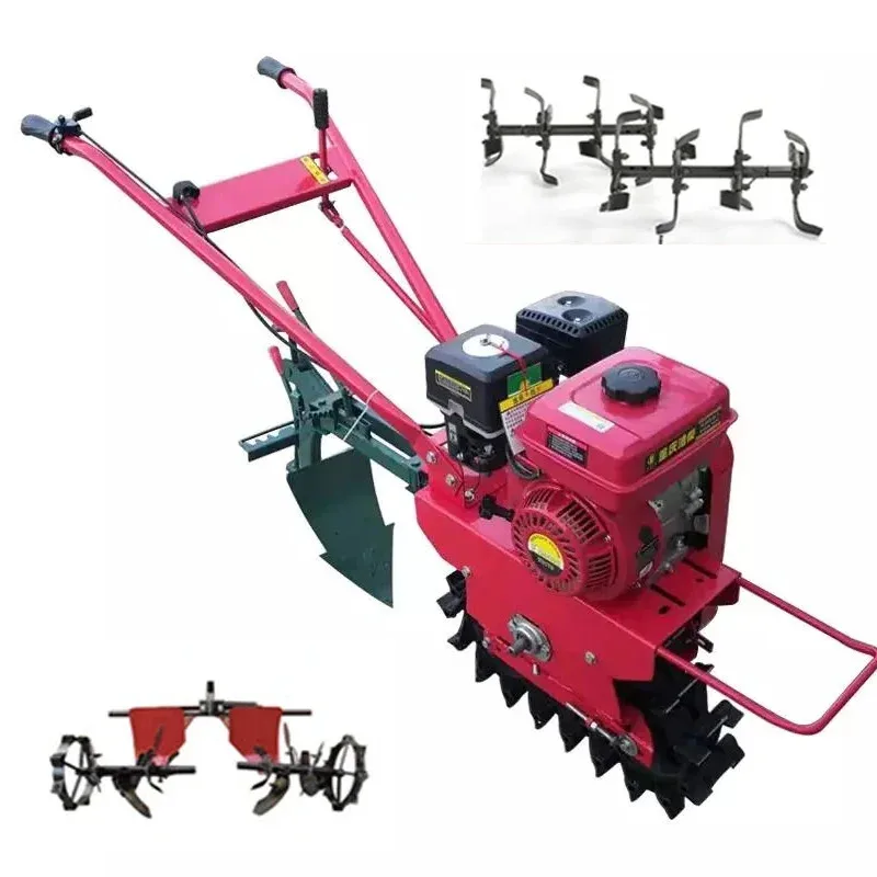 2023 Farm Wholesale Multifunction Mini Hand Held Tiller Rotary Hoe Field Cultivator