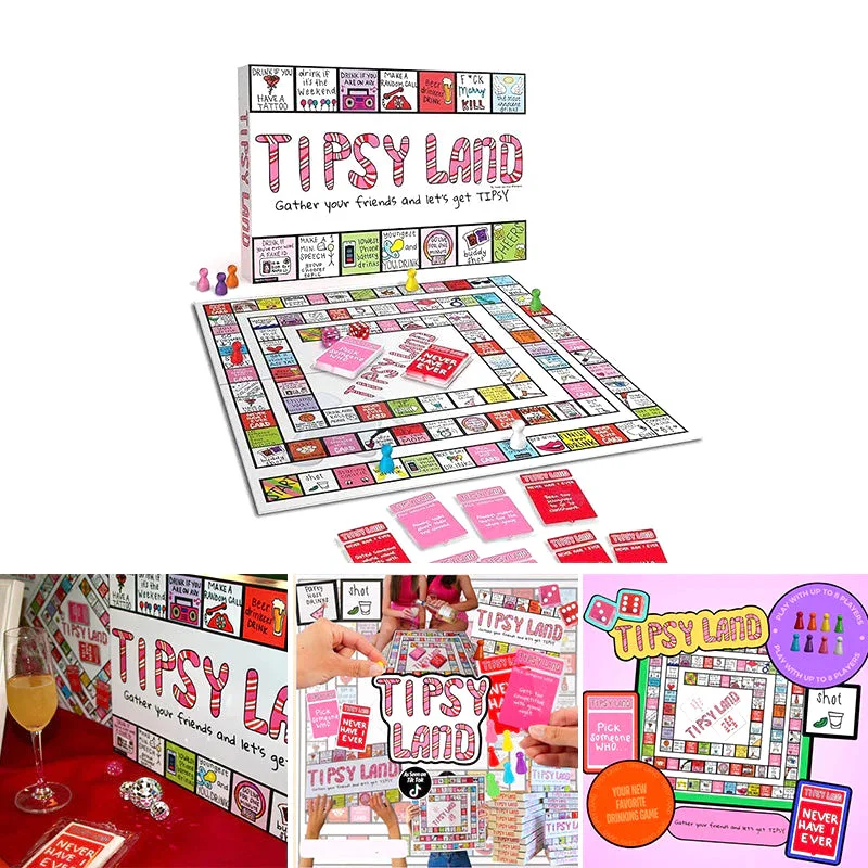 

Tipsy Drinking Board Game Leather Land Drinking Games For Adults Interactive Girls Night Drinking Games Bachelorette Party Games