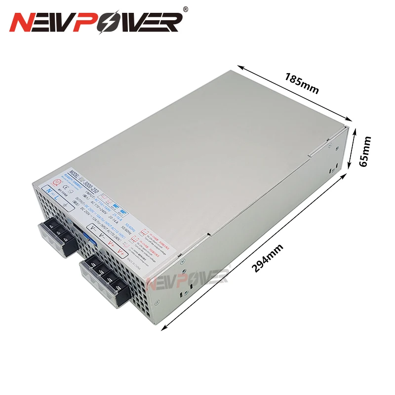 Ultra thin 3000W（PFC）High-power Adjustable DC Switching Power Supply 160V 250V 300V 350V 400V DC TO AC 110/220V±15% Smps