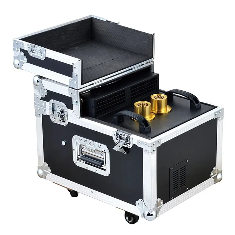 

Wireless Double Heads DMX Control Hazer Smoke Machine for Stage DJ Effect Vertical Fog Machine No Warm-Up Time Required