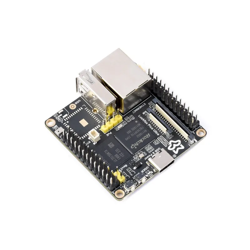Waveshare Luckfox Pico Ultra RV1106 Linux Micro Development Board, Mengintegrasikan Prosesor ARM Cortex-A7/RISC-V MCU/NPU/ISP