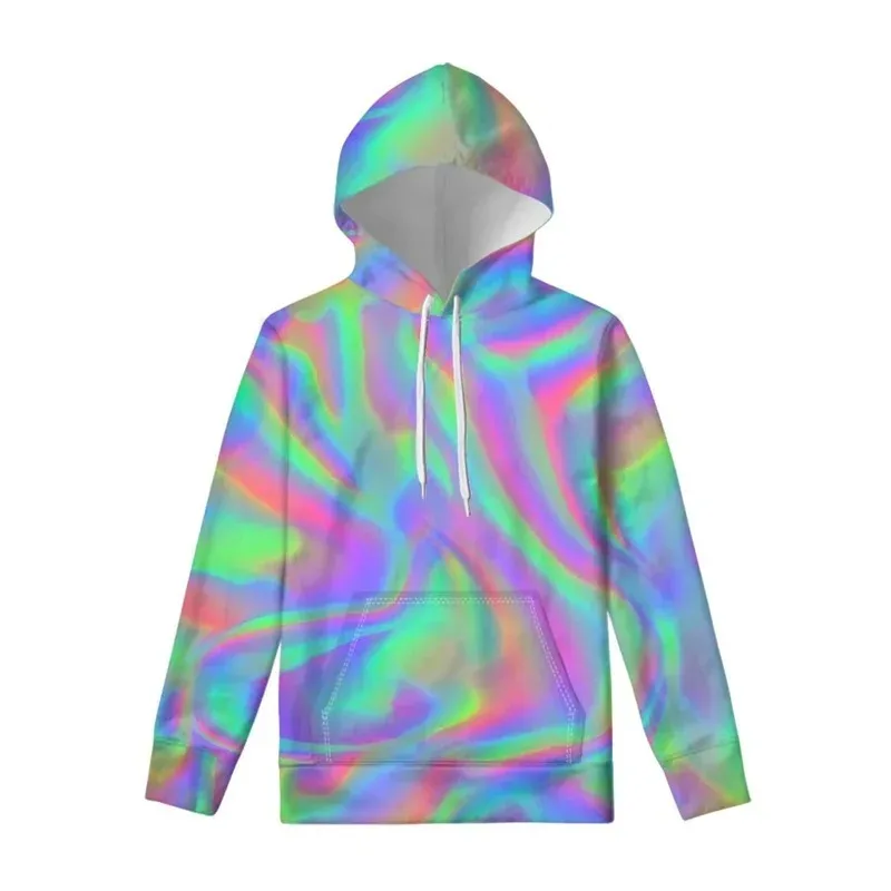 

2025 Fashion New 3D Printed Trippy Pattern Hoodie Color Psychedelic Style Pattern Women's Sportswear Men's Hoodie