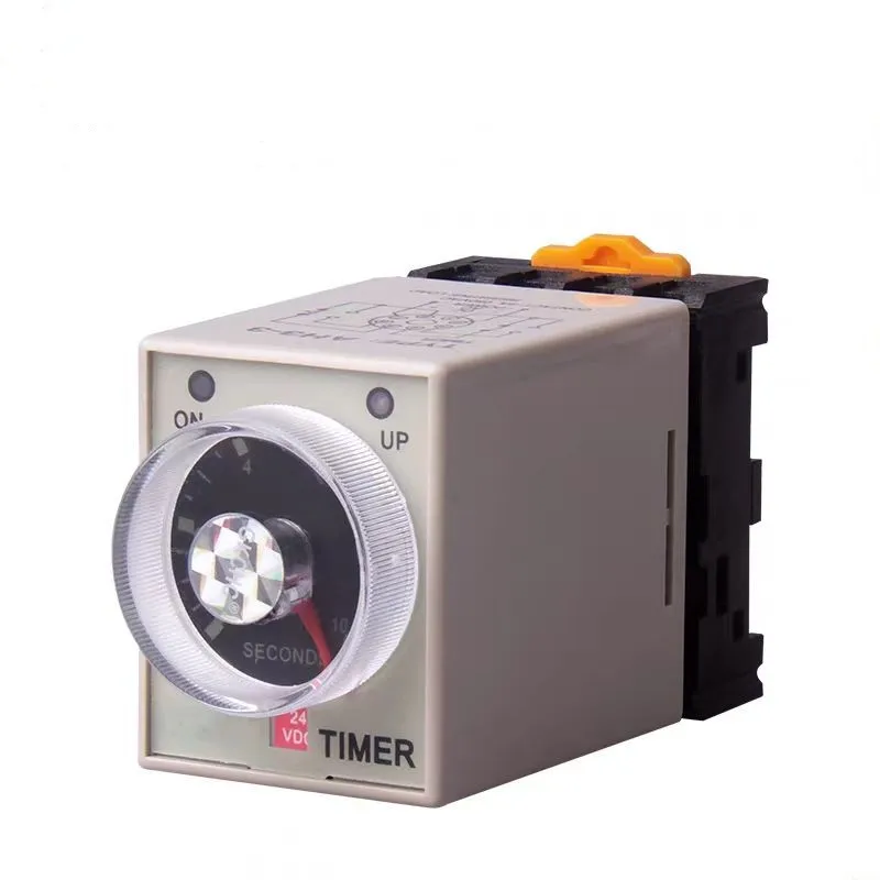 1 PC AH3-2 Power-on Delay Timer AH3-3 Time Relay AC Universal Thick Stitch Time Set Range 1S/5S/10S/30S/60S/5M/10M/30M