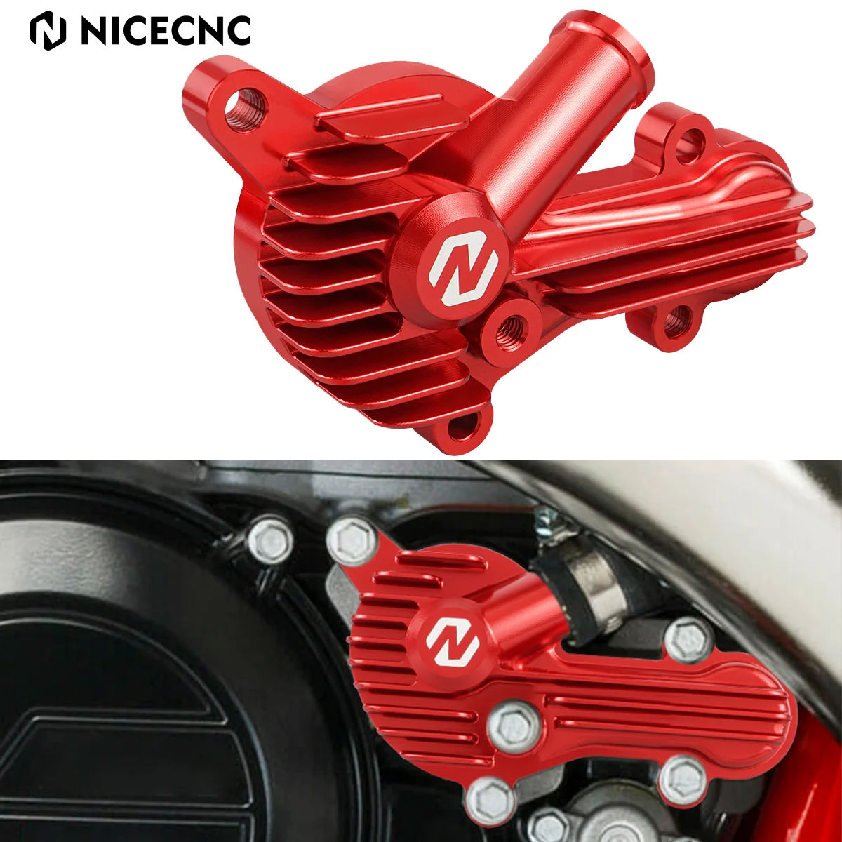 

NICECNC For 2024 Beta RR300 RR250 RR 300 250 2013-2024 XTRAINER 300 250 2017-2024 Motorcycle Water Pump Cover Auxiliary Radiator