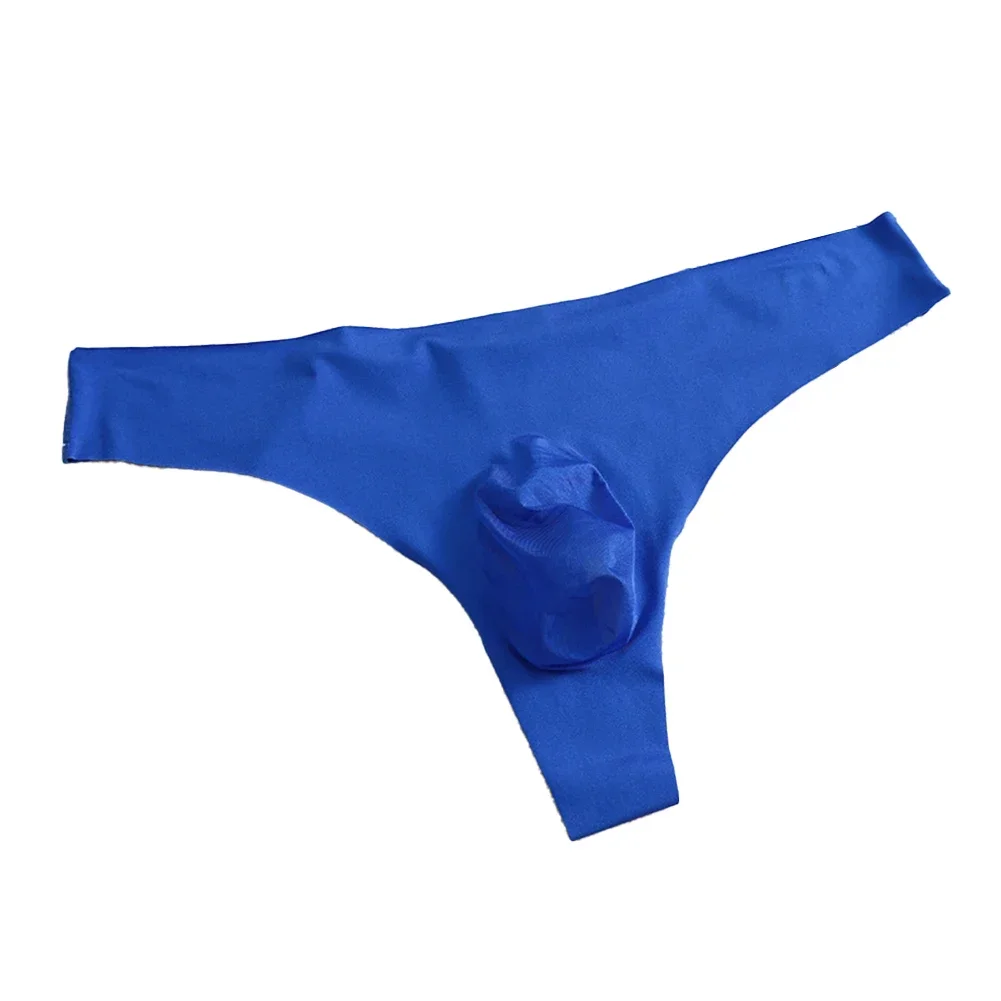 String taille basse sans couture pour homme, slip en maille transparente, sous-vêtement en poudre bombée, caleçon respirant, string en T, culotte Scrotum