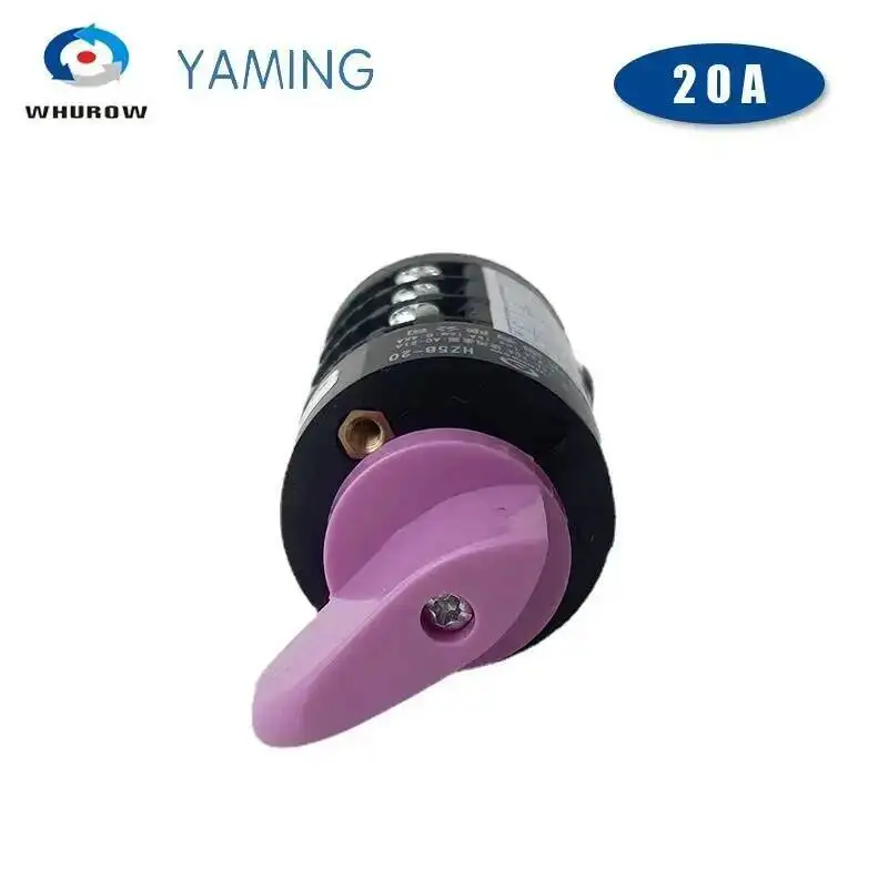 HZ5B-20/3 20A 3P Professional Multi-step 0-7 Position Universal Rotary Cam Switch Silver Contact Factory Supplied