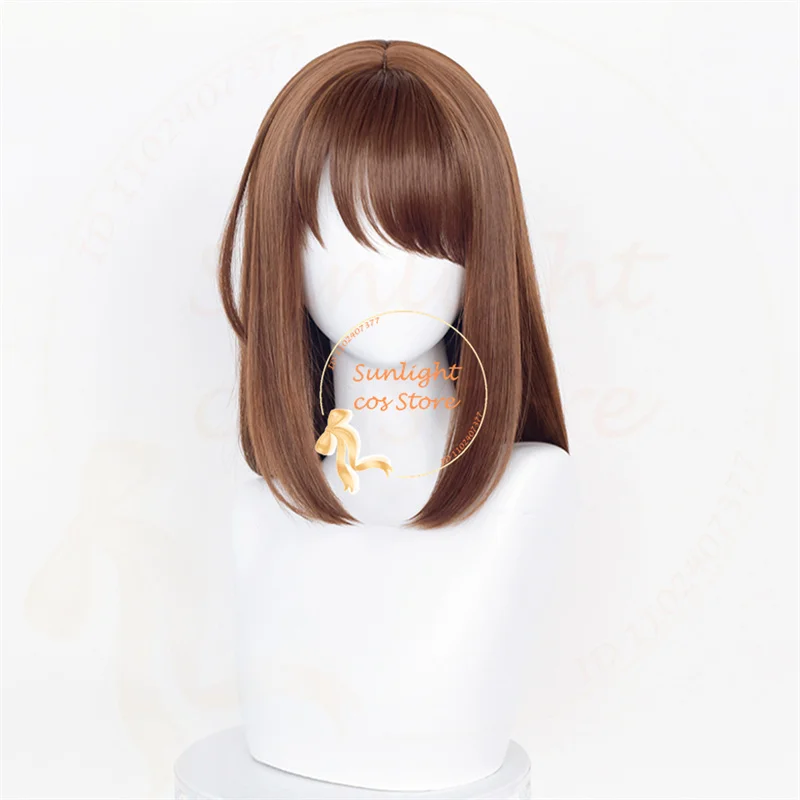 Parrucca Cosplay ES Anzu 43cm parrucca donna marrone rossa resistente al calore capelli sintetici Halloween Party Cosplay parrucche Anime