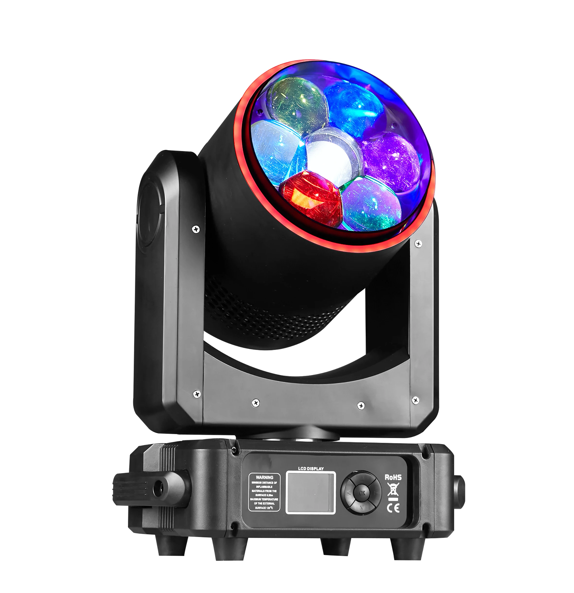 

ZC1-Mini 7x60W Светодиодный луч с зумом для очистки CTO с подвижной головкой Светодиодный сценический светильник, подходит для освещения театра, освещения для вечеринок DJ