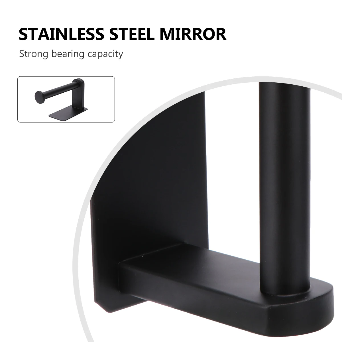 

Stainless Steel Roll Paper Rack Waterproof Adhesive Toilet Tissue Holder For Bathroom Home Hotel Black Strong Capacity Easy