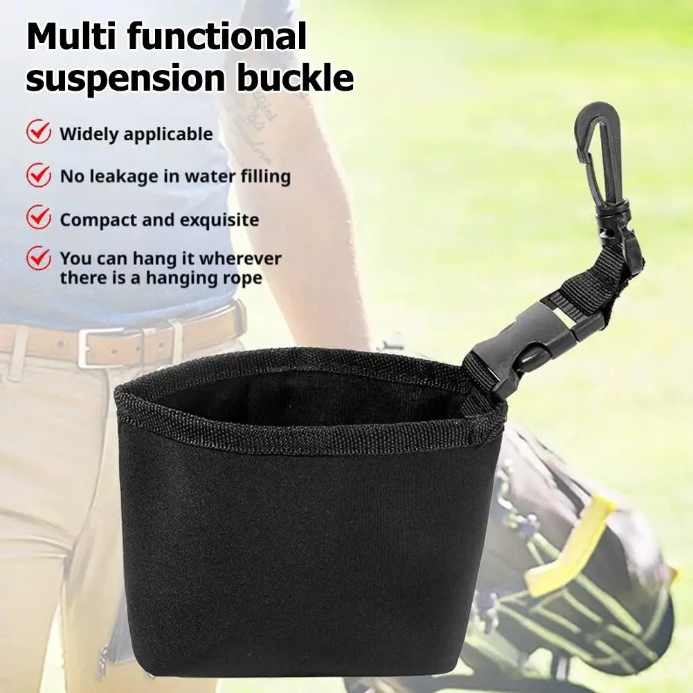 Golf Cleaning Kit Golf Club and Golf Ball Cleaning Bag Waterproof Clean Liner With Removable Clip Golf Ball Cleaner Pouch