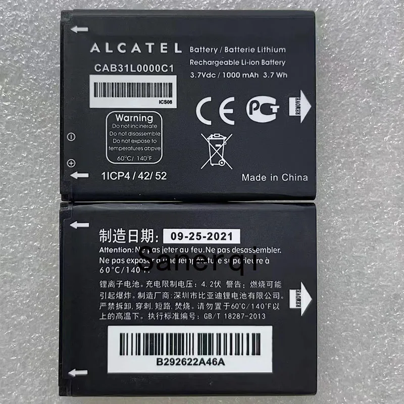 For Alcatel i808 A383G VF555 OT-3040 TCL T66 A890 One Touch 282 813 890D CAB31L0000C1 CAB31L0000C2 SmartPhone Batteries