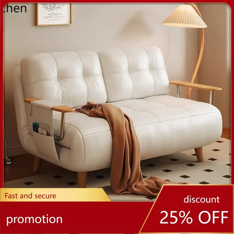 HXL Folding Sofa Bed Multi-Functional Solid Wood Living Room Balcony Foldable Extendable Dual-Use