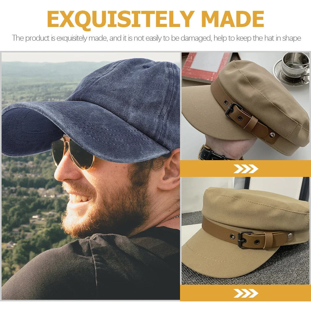 10Pcs Premium Baseball Hat Brims Replacement Inserts Sturdy Visor Board for Caps DIY Hat Shaper Sun Shield Panel