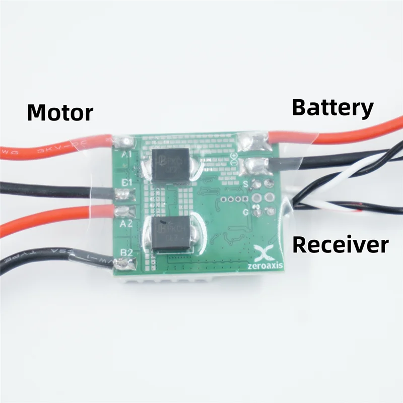 BNVN-2-6S 30A ESC ثنائي القناة مع خلاط خزان للمركبات والقوارب المجنزرة (إشارة PWM ثنائية الاتجاه)