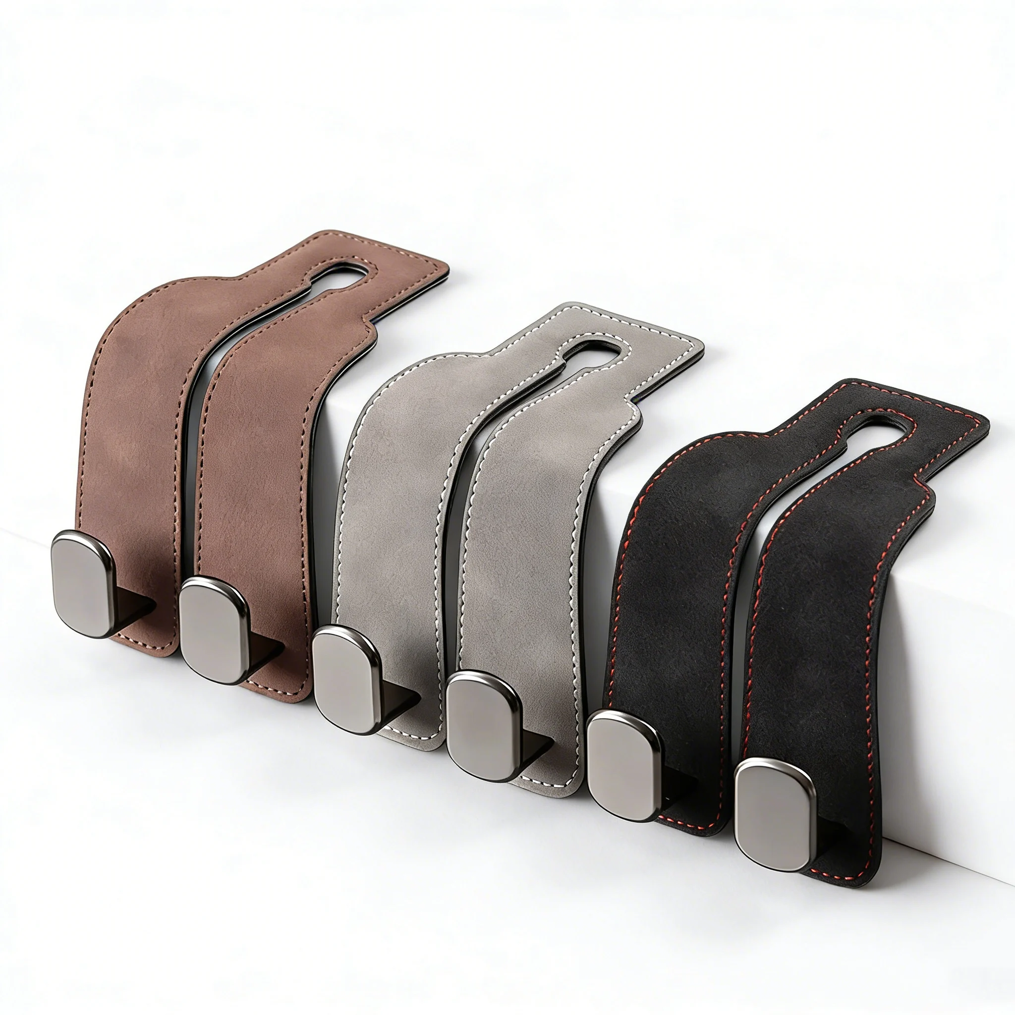 

Car Hook Suede Metal Multifunctional Seat Back Storage Double Hook Small Hook Car Interior Decoration Supplies Metal Creative Ca