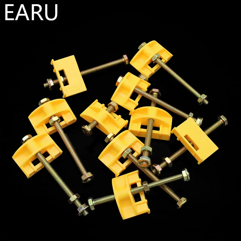 10Pcs/Pack Wall Tile Tool Tile Leveler Leveling System Sapcer Height Adjuster Locator Fine Thread Rising Tool Bolt Screw DIY