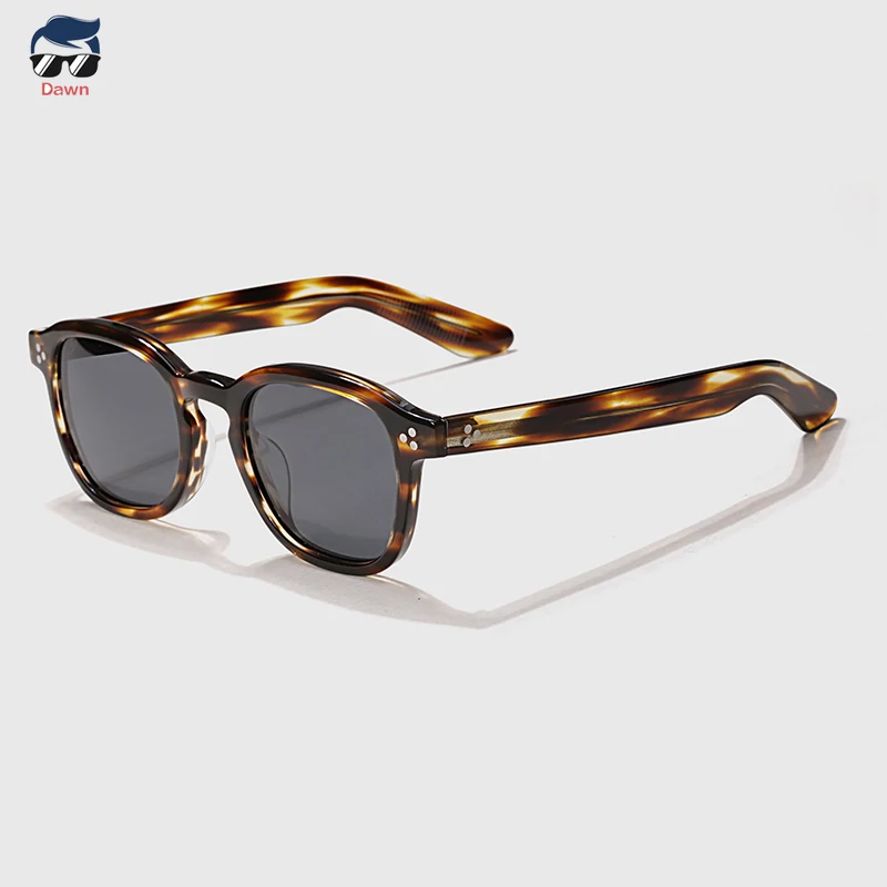 New Retro Round Frame Acetate SMOZO Sunglasses Ladies Street Fashion Face Small Men UV400 Cycling Eye Protection Sunglasse