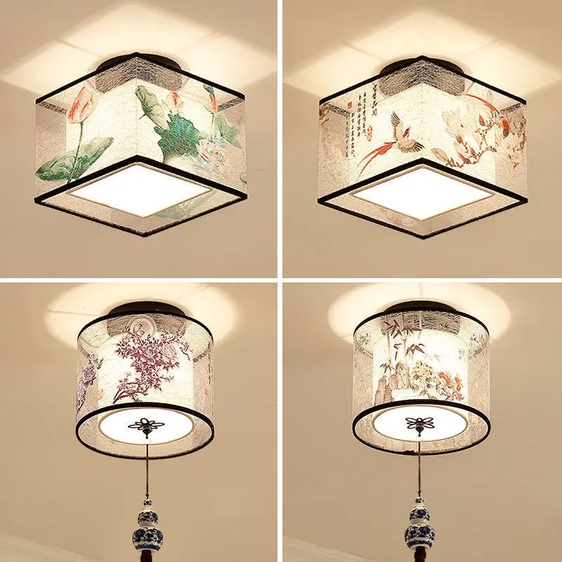 

New Chinese Style Ceiling Lamp Corridor Creative Corridor Warm Ceiling Lamp Hotel Villa Hotel Entrance Hall Porch Balcony Lamp