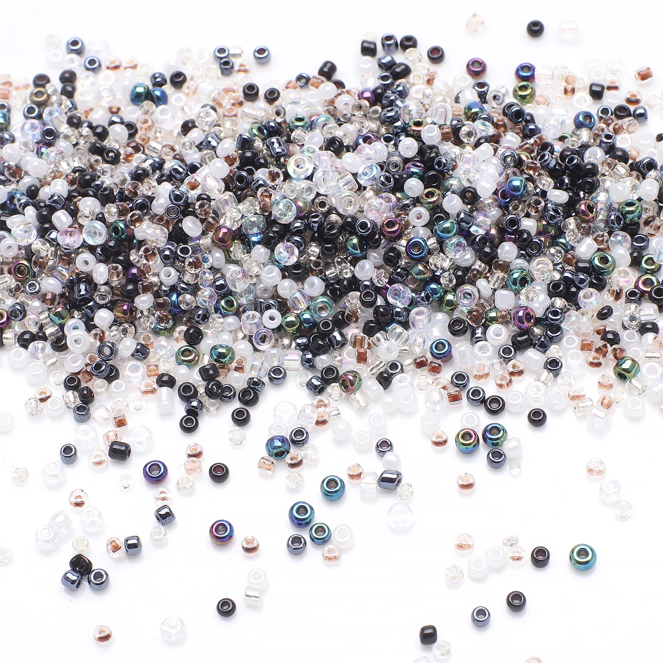 18 جرام 2-4 مللي متر الزجاج البذور مختلط الصلبة الألوان الجولة فضفاض الخرز فاصل DIY بها بنفسك صنع اليدوية كريستال خواتم سوار مجوهرات
