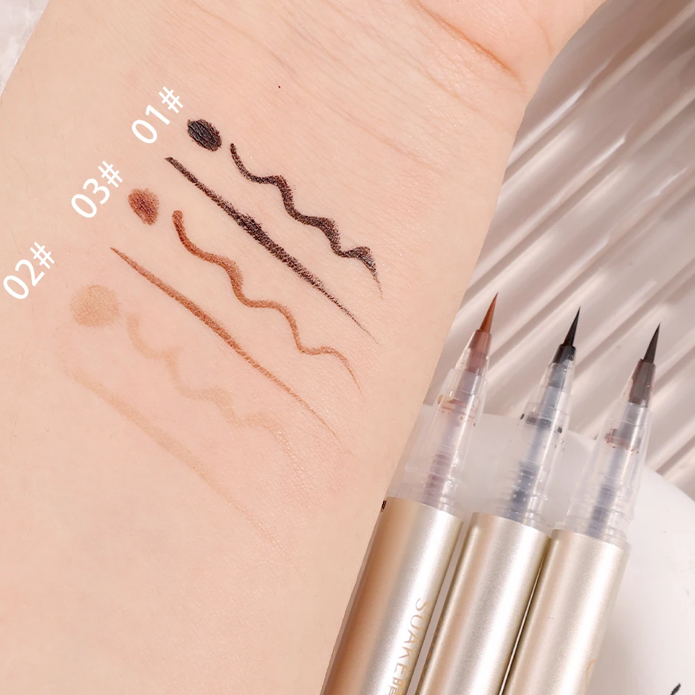 Waterdichte Ultra-Dunne Vloeibare Eyeliner Koreaanse Make-Up Voor Vrouwen Snel Droog Gladde Eyeliner Lange Laatste Onderste Wimper Pen Cosmetica