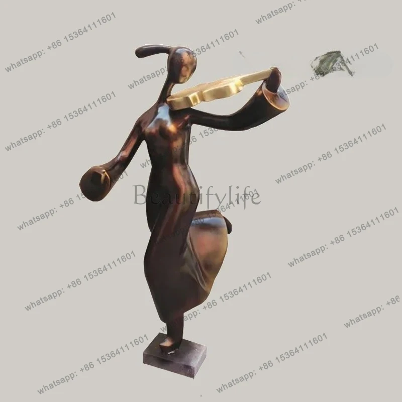 Abstract human sculpture ornament Modern Chinese figure decoration Floor resin artwork in hotel lobby decoration ornament
