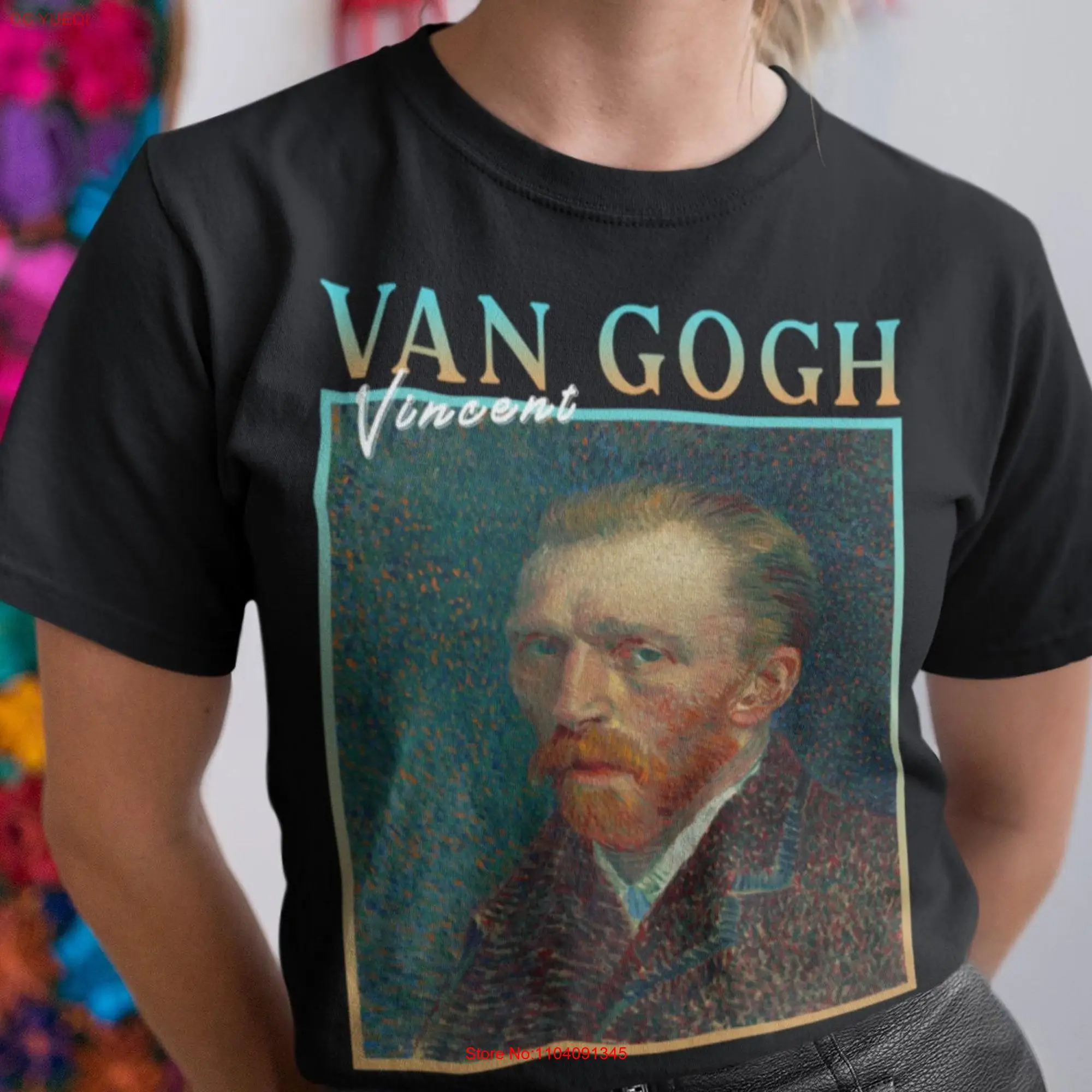 Van Gogh Vangogh T Shirt Print Vincent long or short sleeves