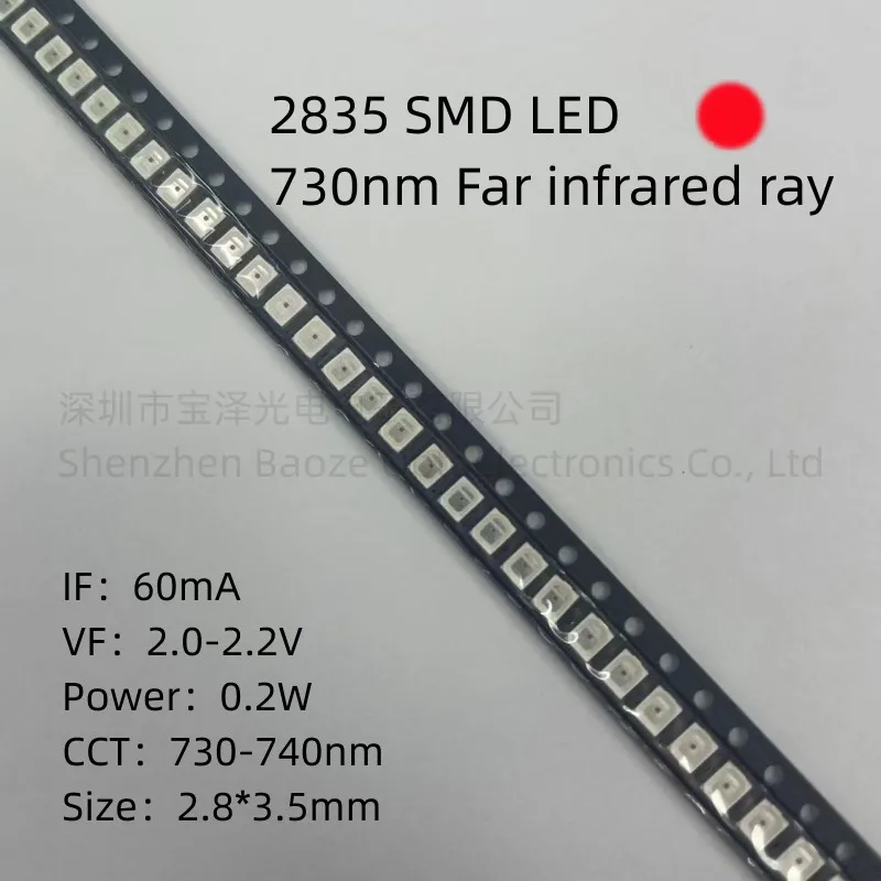 100PCS/lot 0.2W 2835 red orange  yellow green,pink, purple 365nm, ice blue,warm white, cold white, SMD LED light-emitting diode