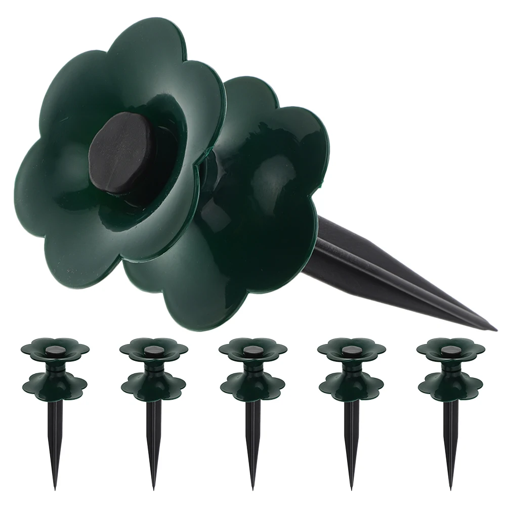 

6pcs Garden Hose Reel Stand Watering Pipe Wheel Stakes Guide Spikes Guard Protective Outdoor Lawn Plant Supplies