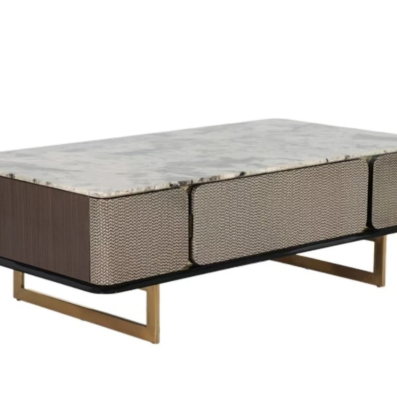 

Italian coffee table living room home Internet celebrity new light luxury high sense rectangular minimalist small apartment rock