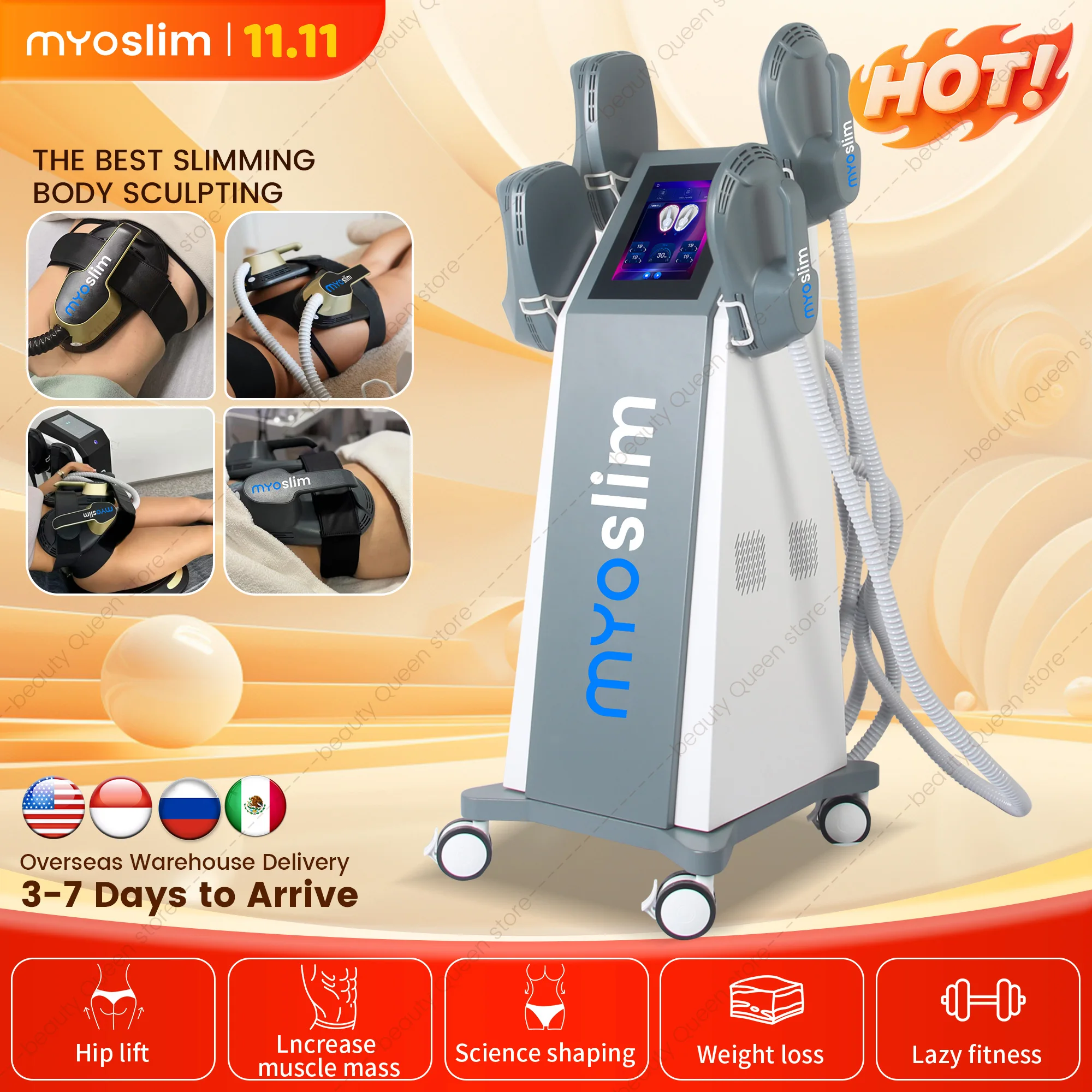 

New EMS EMSZERO Machines 6500W Professional Portable NEO Body Slimming Nova RF Mini EMS Muscle Electromagnetic Stimulation