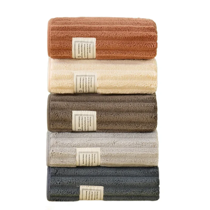 Face Towel Antibacterial Bamboo Charcoal Fiber Thickened Coral Fleece Absorbent Household Bath Towel