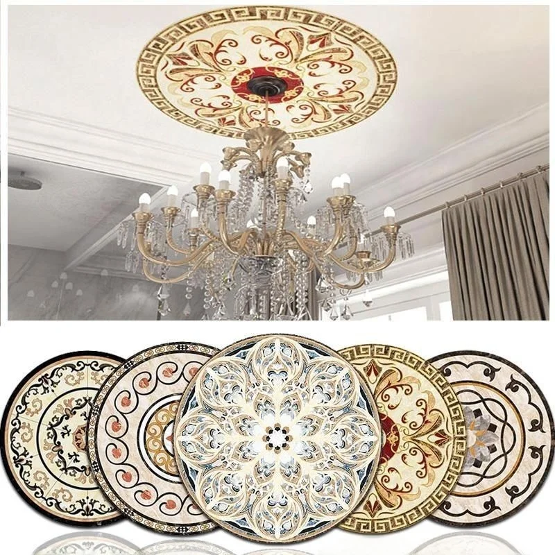 European Style Wall Stickers Self Adhesive Living Room Kitchen Decorative Ceiling Patch Waterproof Moisture Proof Decoration