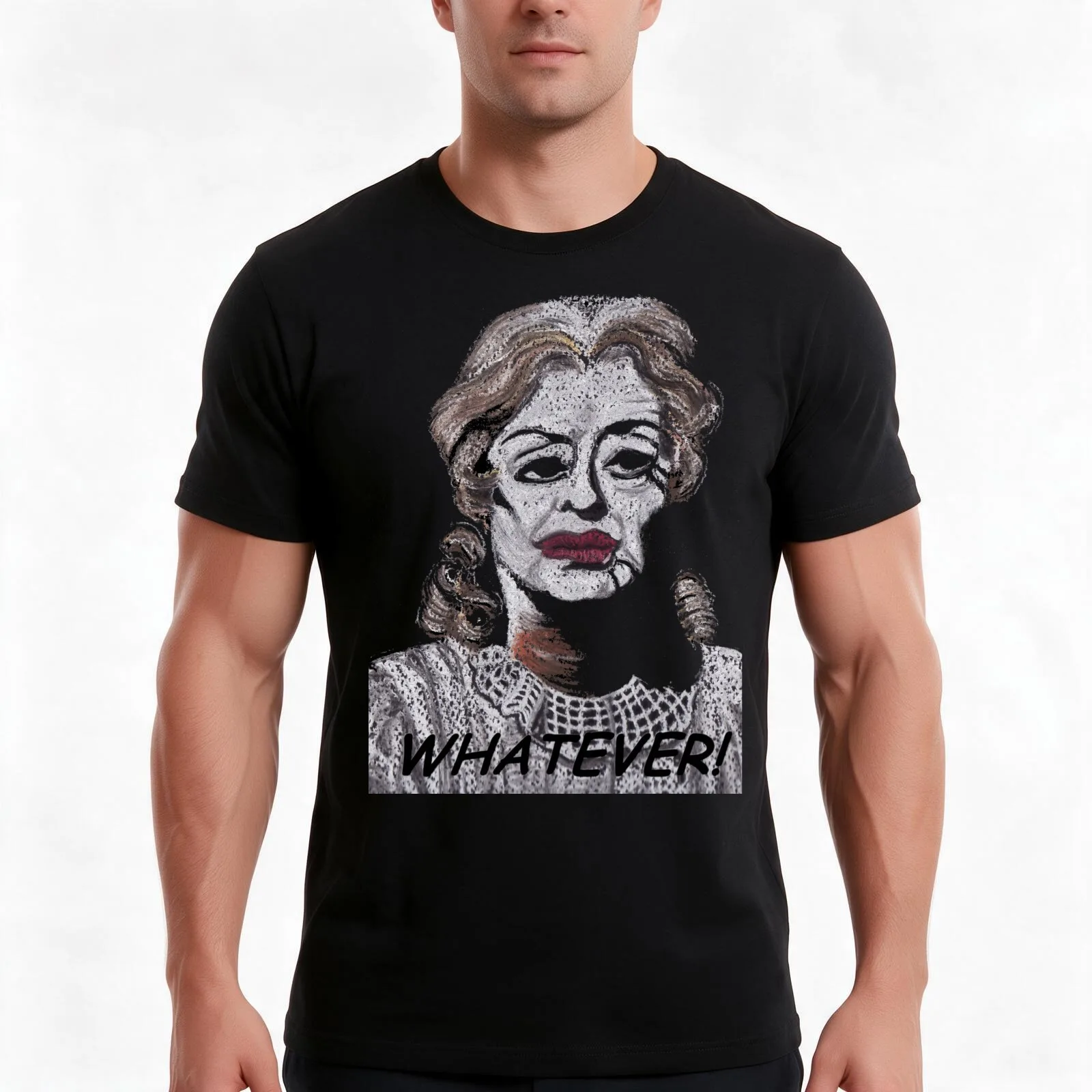 Whatever T-Shirt, Summer Casual Cotton Tee, Oversized Streetwear Tops, Vintage Graphic Print, Loose Fit Short Sleeve