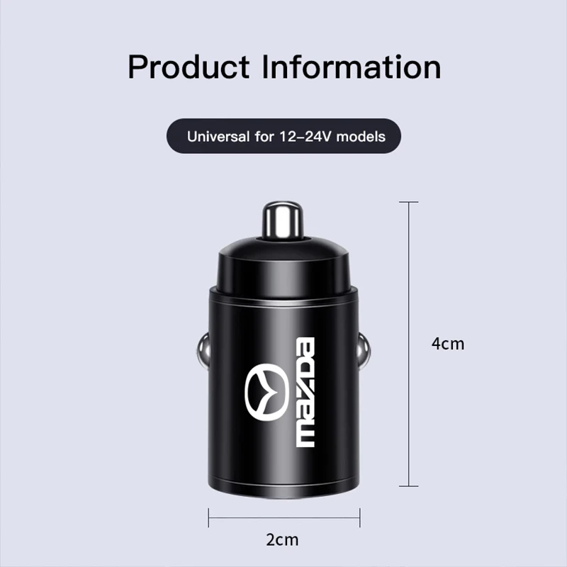 Car Interior Charger USB Type-C Fast Charging Power Adapter For Mazda 6 2 3 CX50 CX60 BT-50 CX5 CX30 MX-5 CX3 CX8 Atenza CX80 view 6