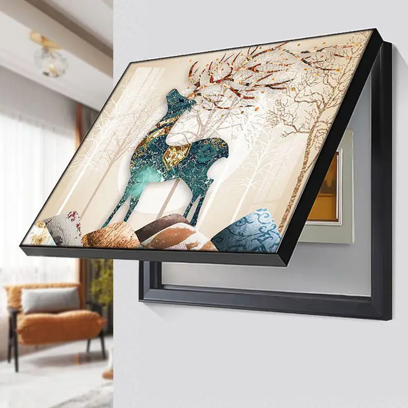 cache-compteur-Electrique-decoratif-style-abstrait-moderne-–-peinture-minimaliste-pour-interrupteur-et-decoration-interieure