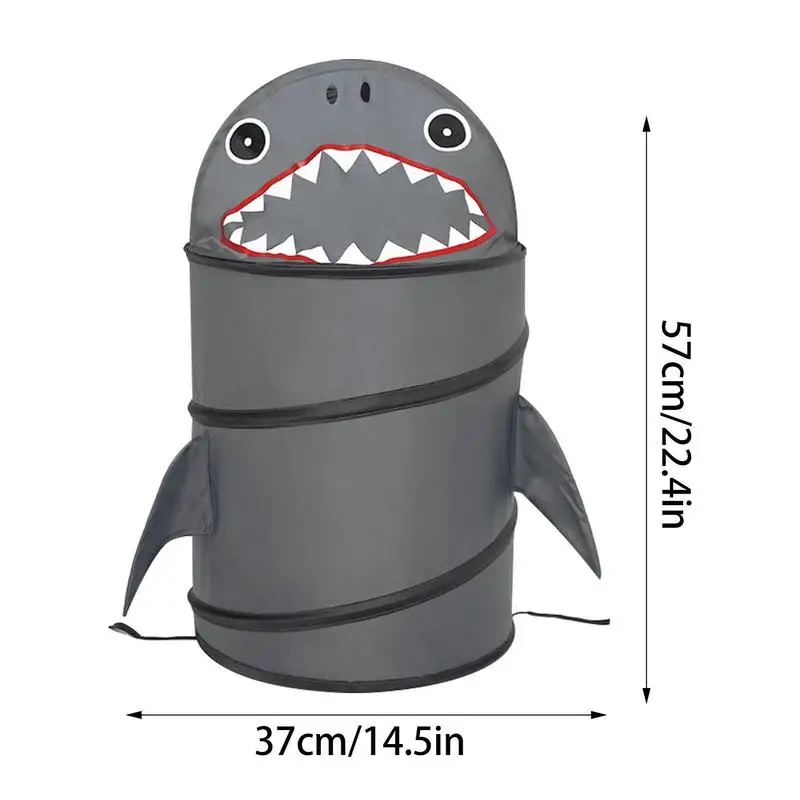 Plush Doll Storage Bucket Shark Design Lare Box Chest Storage With Lid Plushies Boxes Container Bins For Toys Corner Organizer