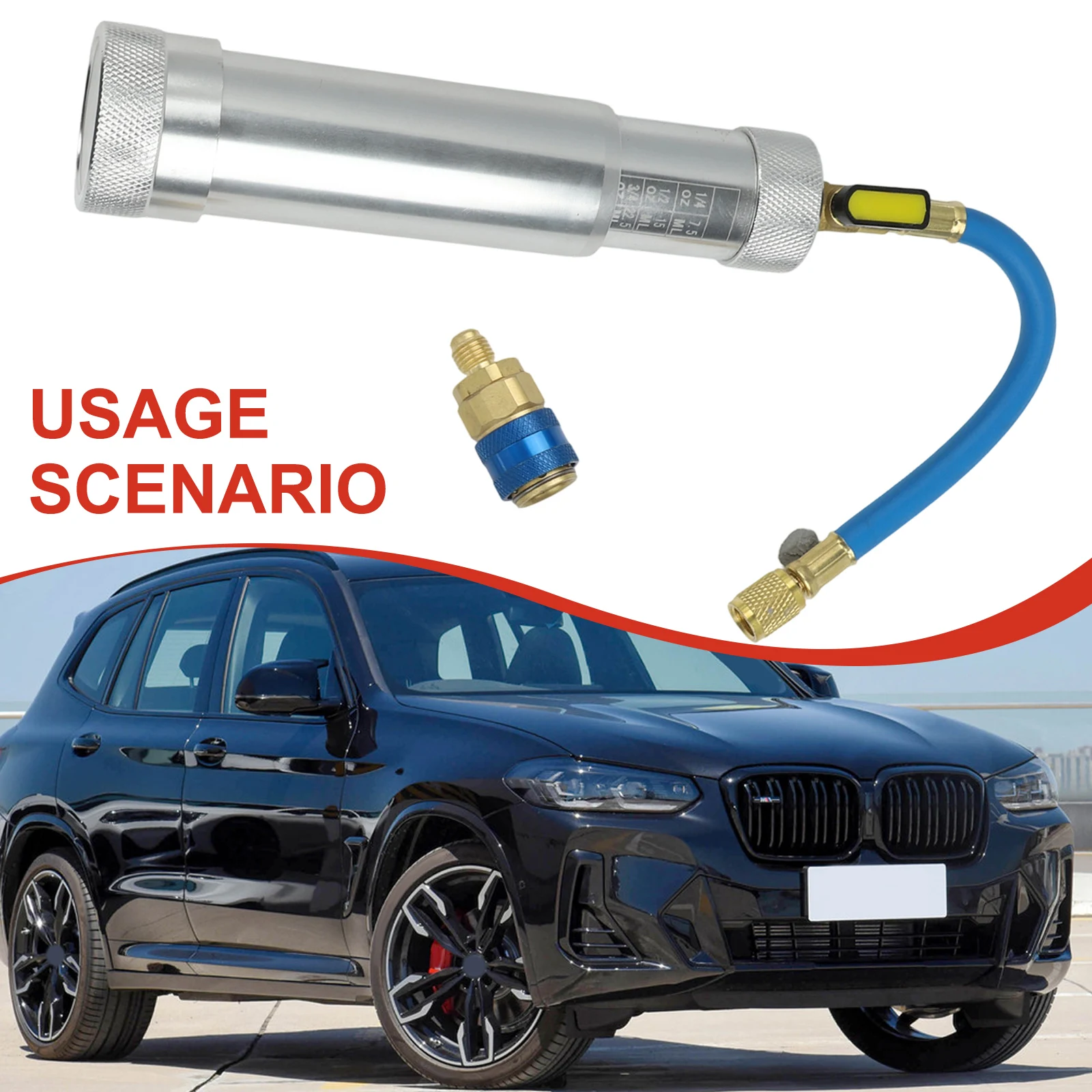 HVAC Dye Oil Injector With 1/4