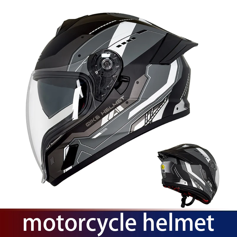 helm terbuka Helm anti kabut sepeda motor helm penuh sepeda motor pria dan wanita helm sertifikasi DOT pedal pelayaran untuk semua musim