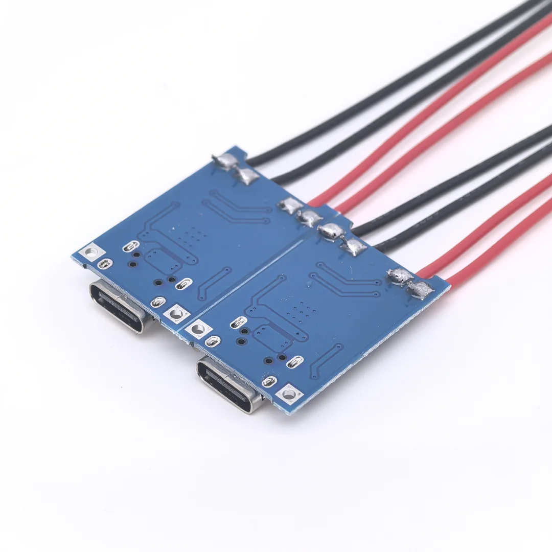 10pcs TP4056 3.7V 3.6V 4.2V Lithium Battery 5V1A TYPE-C Charging and Discharging Protection Board with 10cm Pre-soldered Wires