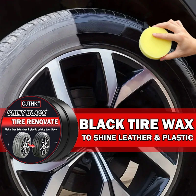 Cera de Revestimento para Pneus, Creme para Recondicionamento e Revestimento de Pneus, Cera de Brilho para Pneus, Pasta Brilhante para Peças de Borracha Automotivas, Anti-Envelhecimento