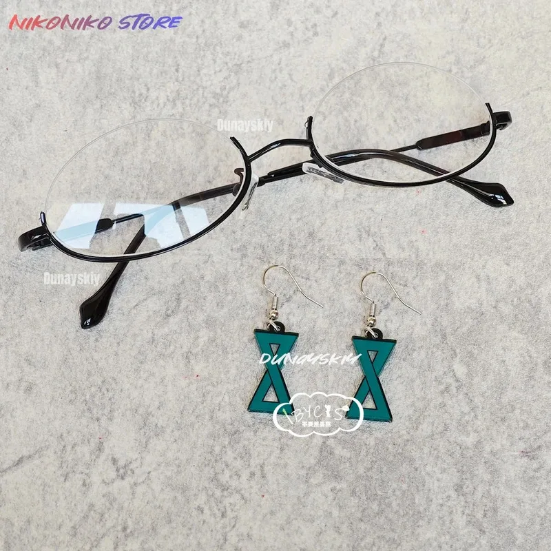 لعبة Tsukishiro Yanagi Zenless Zone Zero أزياء تنكرية مشبك الأذن أقراط الأذن ترصيع أنيمي نظارات مجوهرات الدعائم هدية