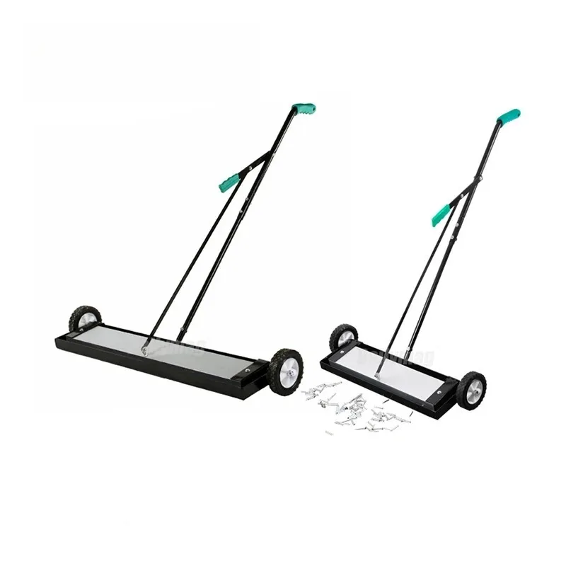 Floor Nail Magnet Sweeper, Rolling Magnetic Sweeper with Wheels for Grass