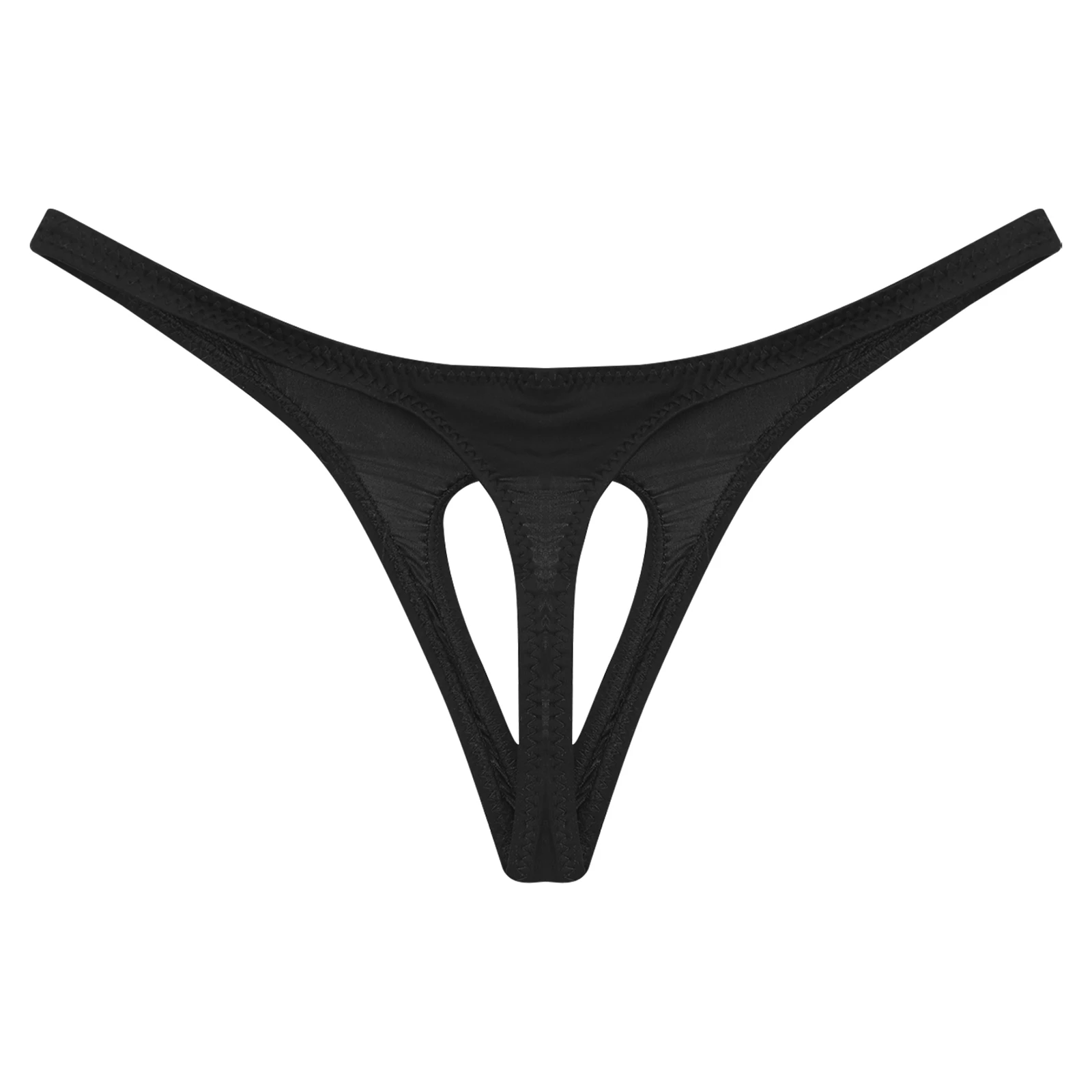 Men Sexy Thong Open Front Hole Hollow Out Panties Lingerie Underwear Pouch Butt Flaunting Fun Ring Supporter Jockstraps G-string