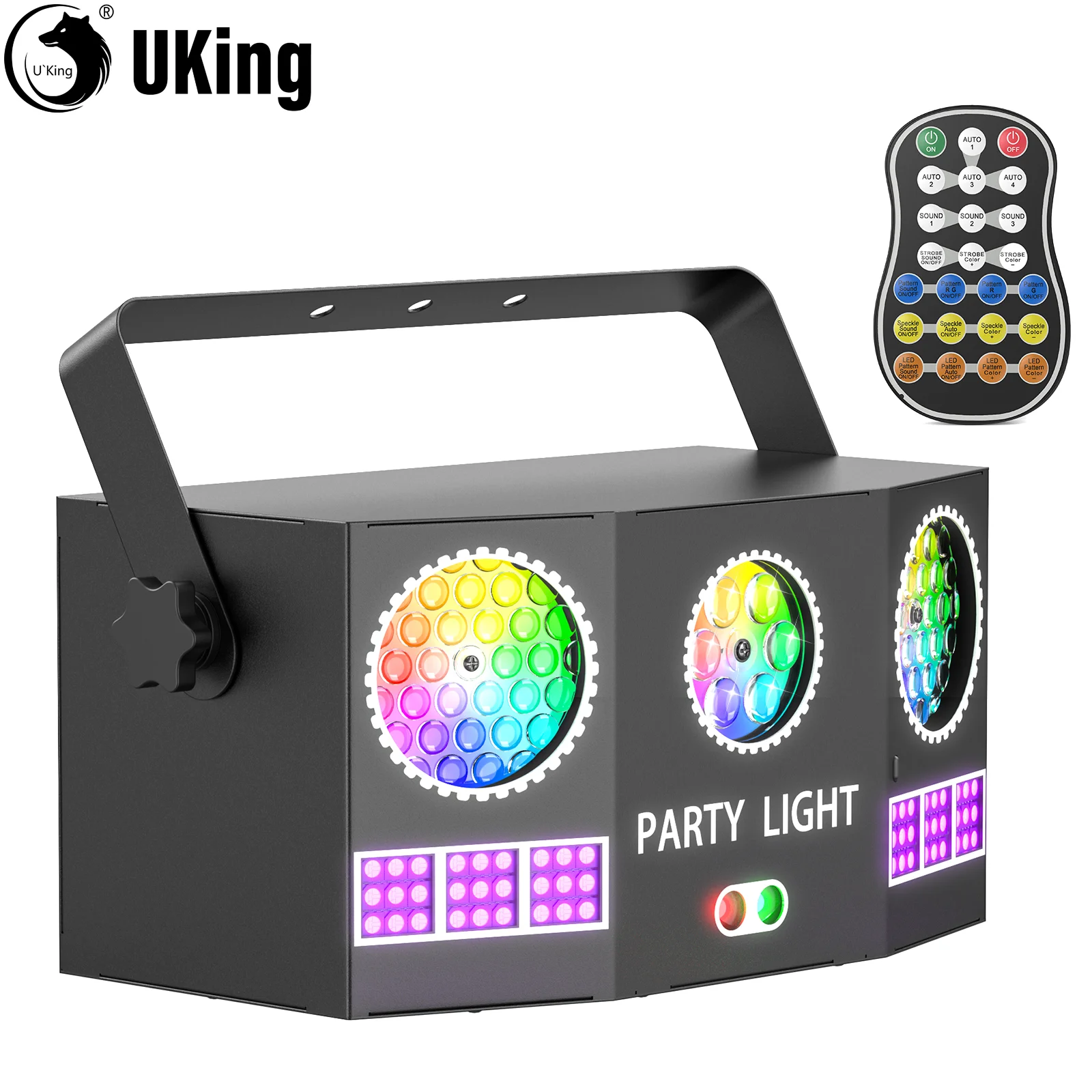 

U'King 36W RGBY Magic Ball Beam Strobe DJ Light 4IN1 Динамические световые эффекты Свет для сцены и вечеринки для свадебного шоу, бара, КТВ-клуба