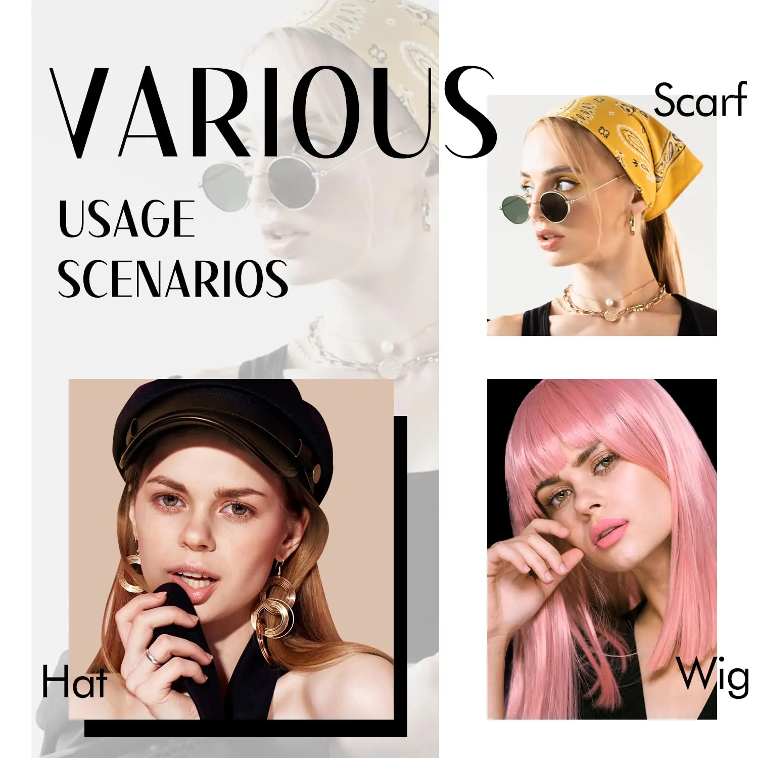Widen Wigs Band,Velvet Wig Grip Band Non Slip,Adjustable Fasten Wigs Grip Caps for Women to Keep Wig From Moving and Comfort image 5