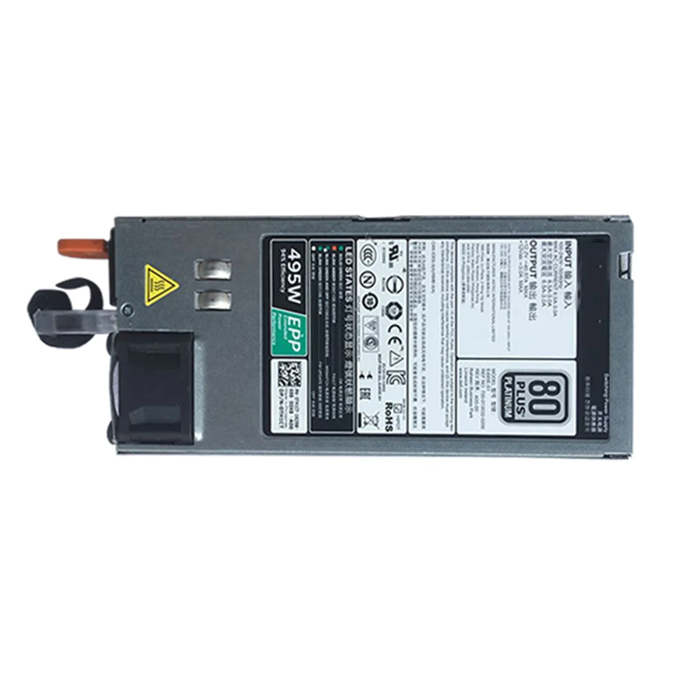 Original 495W Switching for DELL R830 R730 R630 R530 T630 T430 T330 Server Power Supply Module Power Supply E495E-S1 D495E-S1