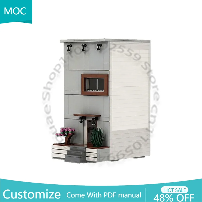 

626 PCS Modular Building Modern architecture with wall paintings MOC Customize Modular Building Block DIY Boys Toy Birthday Gift