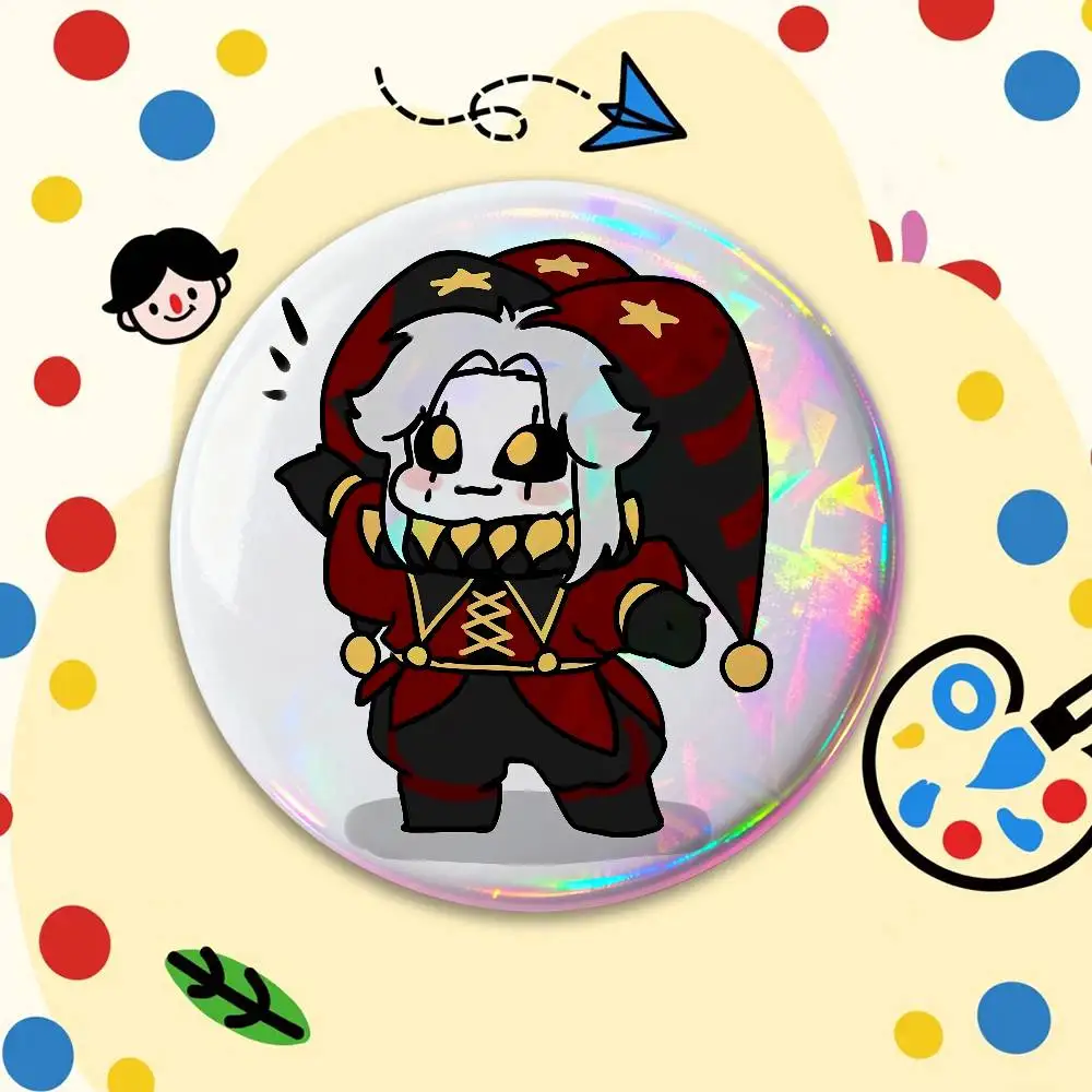 F-Freak P-Pierrots Circus Creative Round Badge Button Pin Bag Decor Fans Collection Friends Gift Brooch