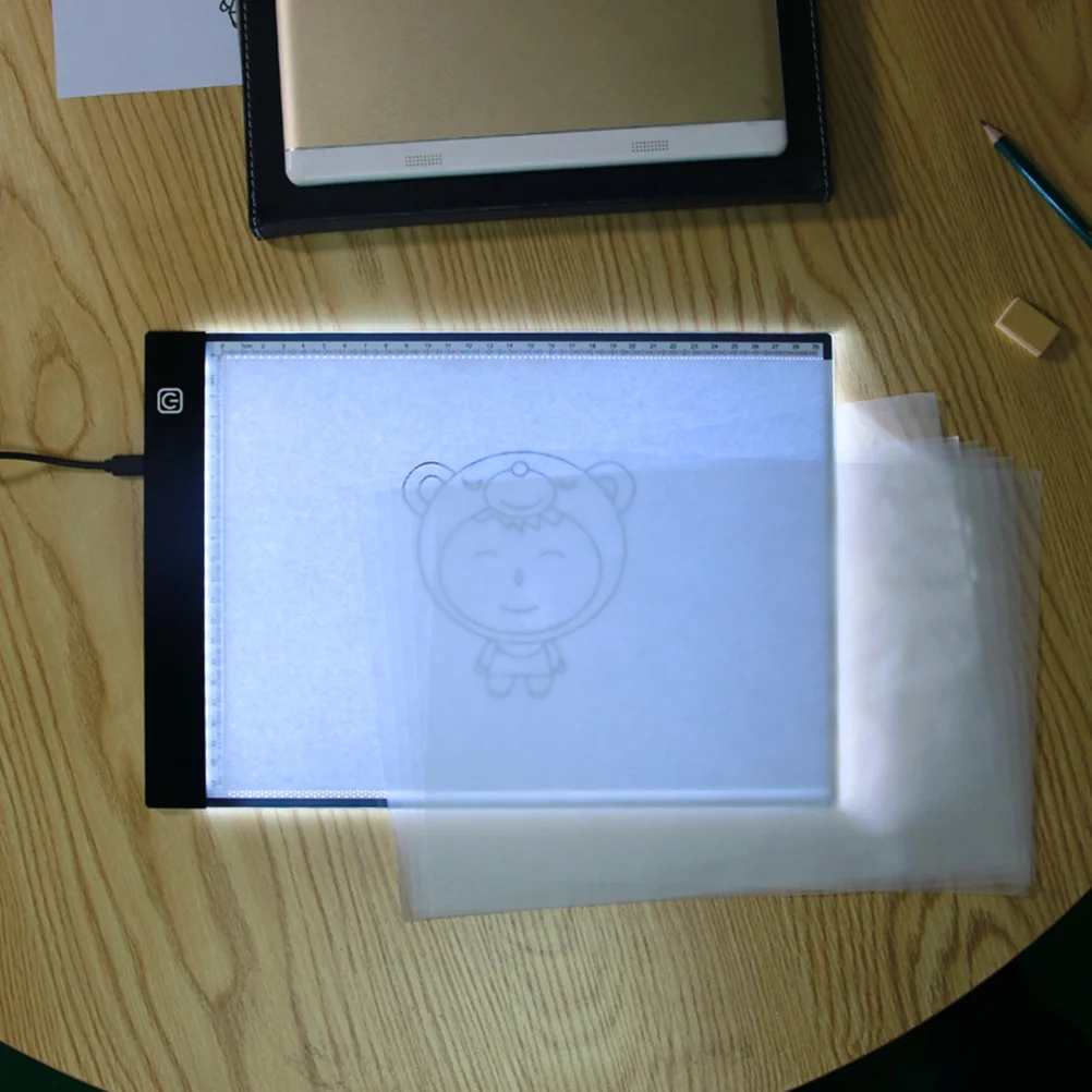 

Led Drawing Board A4 Portable Illuminating Copy Board Slim Writing Desk For Painting Practice Calligraphy Artist Lightbox Pad